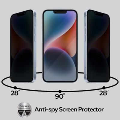 Lunso - iPhone 15 / 15 Pro - Privacy Glass - Screen protector Lunso - iPhone 15 / 15 Pro - Privacy Glass - Screen protector