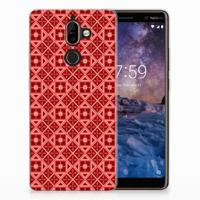 Nokia 7 Plus | TPU bumper | Batik Rood - thumbnail