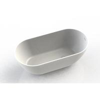 Vrijstaand Bad Arcqua Cusco Cast Marble 155x75x55 cm Mat Wit - thumbnail