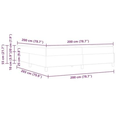 Boxspring bed Anders Wit en Crème 200 x 200 cm Stof