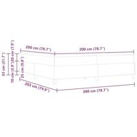 Bedframe met matras Zwart 200 x 200 cm Kunstleer - thumbnail