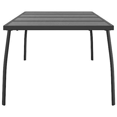 Tuintafel 200x100x72 cm staalgaas antracietkleurig