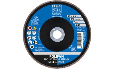 PFERD TOOLS 67708185 A Psf Steelox Lamellenschijf Diameter 180 mm Boordiameter 22.23 mm 10 stuk(s)