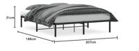 Bedframe metaal zwart 160x200 cm - thumbnail