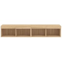 Tv-meubels met LED-verlichting 2 st 80x30x30 cm sonoma eiken - thumbnail