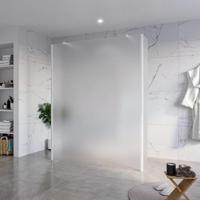 Fortifura Galeria Vrijstaande Inloopdouche - 160x200cm - Glas mat - antikalk - 8mm veiligheidsglas - 2 zijwanden 30cm - wandsteunen en hoekprofielen - Wit mat SW927768 2x/SW797932/SW797931 2x/SW541264 2x - thumbnail