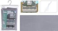 Ambiance balkondoek polyester 76x445cm lichtgrijs - thumbnail