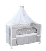 roba Babybed Room Bed 60 x 120 cm (Little stars, Wit) - thumbnail
