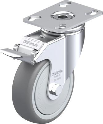 Blickle LKPA-TPA 101KF-FI Zwenkwiel met rem Wieldiameter: 100 mm Draagvermogen (max.): 110 kg 1 stuk(s)