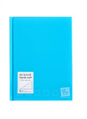 Soho schrift gelinieerd met harde kaft A5 papier blauw Soho schrift gelinieerd met harde kaft A5 papier blauw