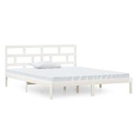 Bedframe massief hout wit 120x190 cm - thumbnail
