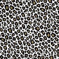 Cadeaupapier - Geschenkpapier - Leopard spots gold on white ribbed 50 cm - thumbnail