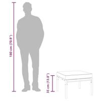 Tuinvoetenbanken met zandkleur kussens 2 st 60x60x35 cm staal - thumbnail