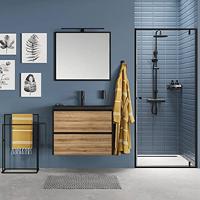 Sealskin Handdoekrek Carré 48x78.5x24 cm Vrijstaand Mat Zwart - thumbnail