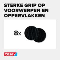 TESA On & Off 55226-00-01 Klittenband punten Om vast te plakken Haak- en lusdeel (Ø) 16 mm Zwart 8 paar - thumbnail