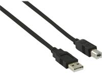 Nedis CCGB60100BK50 Usb-kabel Usb 2.0 Usb-a Male Usb-b Male 480 Mbps Vernikkeld 5.00 M Rond Pvc Zwart Blister - thumbnail