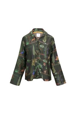 Pip Studio Faye Long Sleeve Top Alberi Dark Green M