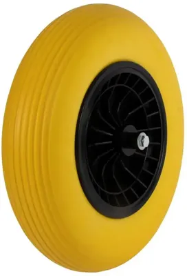 Talen Tools Kruiwagenwiel kunststof anti-lek | Geel
