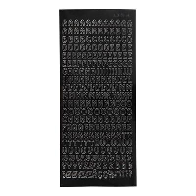 Creativ Company Stickers, kleine hoofdletters, vel 10x23 cm, zwart, 1 vel