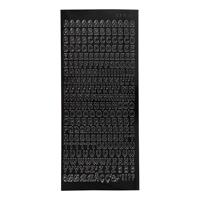 Creativ Company Stickers, kleine hoofdletters, vel 10x23 cm, zwart, 1 vel - thumbnail