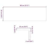 Vensterbanken 2 st 80x25x2 cm massief eikenhout lichtbruin - thumbnail