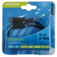 Scanpart Splitterkabel 3.5s(m)-2x3.5s(f) 0.2m - thumbnail