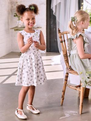 Jurk met bloemenprint wit