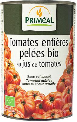 Primeal Gepelde tomaten zonder zout bio 400 Gram