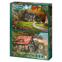 Falcon legpuzzel The Woodland Cottage 2x1000 stukjes - thumbnail