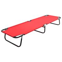 Ligbed inklapbaar staal rood - thumbnail