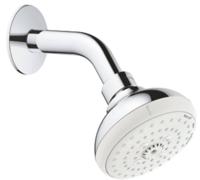 GROHE Tempesta 100 Hoofddouche - 10cm - 3 straalsoorten - wandmontage - chroom/wit 26088001 - thumbnail
