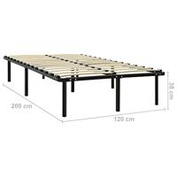 Bedframe metaal zwart 120x200 cm - thumbnail