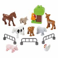 Abrick koffer met boerderijdieren - 16dlg. - thumbnail