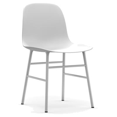 Normann Copenhagen Form eetkamerstoel White vierpoot staal Normann Copenhagen Form eetkamerstoel White vierpoot staal