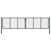 Gaaspoort 400x150 cm gegalvaniseerd staal grijs - thumbnail