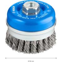 Bosch Accessoires Komstaalborstel 90 mm, 0,5 mm, 8500 U/ min, 14 mm 1st - 1608614001 - thumbnail