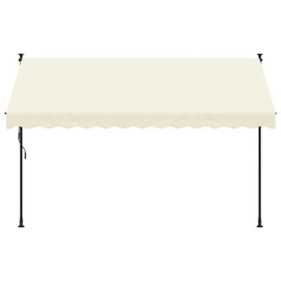 Luifel uittrekbaar 300x150 cm stof en staal crmekleurig - thumbnail