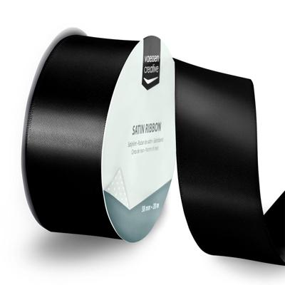 Vaessen Creative • satijnlint 20mx38mm zwart