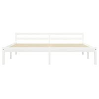 Bedframe massief grenenhout wit 180x200 cm - thumbnail