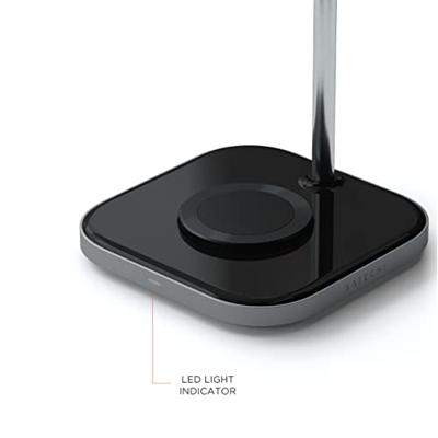 Satechi 2-in-1 Koptelefoon stand met draadloos opladen - Space Gray
