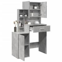 Kaptafel met kastje 80x35x132 cm betongrijs - thumbnail