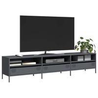 Tv-meubel 202x39x43,5 cm koudgewalst staal antracietkleurig - thumbnail