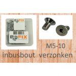 Bofix Inbusbout m5 x 10 rvs met verzonken kop (25 stuks)