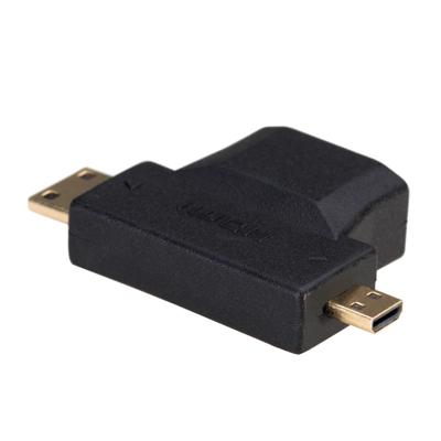 Akyga AK-AD-23 tussenstuk voor kabels HDMI miniHDMI / microHDMI Zwart