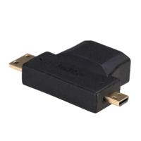 Akyga AK-AD-23 tussenstuk voor kabels HDMI miniHDMI / microHDMI Zwart - thumbnail