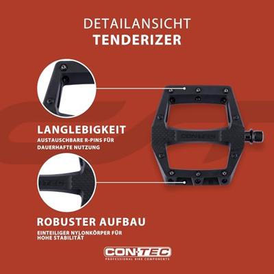 CONTEC platformpedaal "tenderizer" ct pedals tenderizer mtb w. exchangeable pins