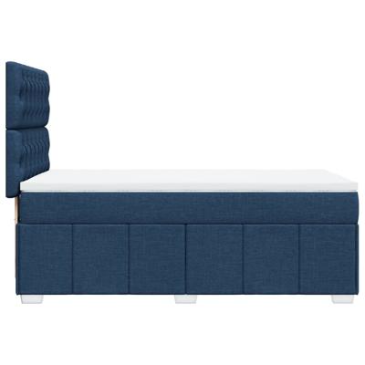 Boxspring met matras stof blauw 100x200 cm