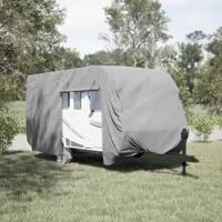 VidaXL Caravanhoes 550x250x220 cm vliesvlies grijs - thumbnail
