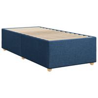 Boxspring met matras stof blauw 140x190 cm - thumbnail