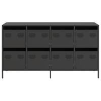 Dressoir 135x39x73,5 cm koudgewalst staal zwart - thumbnail